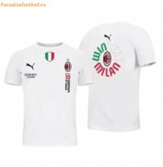 2022-23 AC Milan White Champions T-Shirt