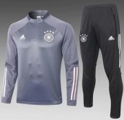 2020 EURO Germany Grey Zipper Sweatshirt and Pants Training Kit