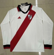 River Plate Retro White Long Sleeve Soccer Jersey Shirt