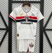 2025-26 Sao Paulo Kids Home Soccer Kits Shirt With Shorts