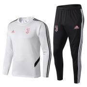 2019-20 Youth Kids Juventus White Sweat Shirt Training Kits (Top+Trouser)