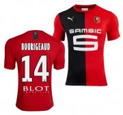 2019-20 Stade Rennais Home Soccer Jersey Shirt Benjamin Bourigeaud #14