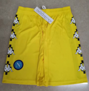 2021-22 Napoli Maglia Gara Burlon Yellow Soccer Shorts