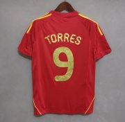 2008 Spain Retro Home Soccer Jersey Shirt Torres #9