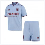 Kids Aston Villa FC 2022-23 Away Soccer Kits Shirt With Shorts