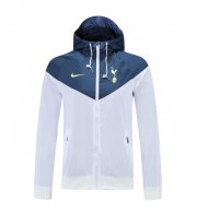2021-22 Tottenham Hotspur White Navy Windbreaker Hoodie Jacket