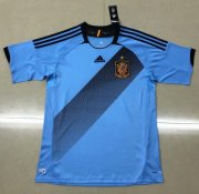 2012 Spain Retro Away Blue Soccer Jersey Shirt
