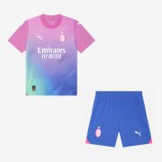 2023-24 AC Milan Kids Third Away Soccer Kits Shirt with Shorts