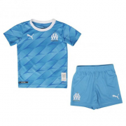 Kids Olympique de Marseille 2019-20 Away Soccer Shirt With Shorts