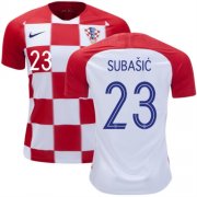 2018 World Cup Croatia Home Soccer Jersey Shirt Danijel Subasic #23