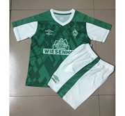 2020-21 Werder Bremen Kids Home Soccer Kits Shirt With Shorts