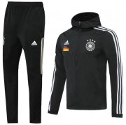 2020 EURO Germany Black Windbreaker Hoodie Training Suits Jacket with Pants