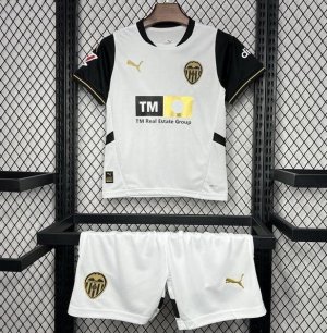 2024-25 Valencia Kids Home Soccer Kits Shirt With Shorts