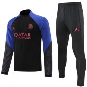 2022-23 PSG x Jordan Blue Black Training Kits Sweatshirt with Pants