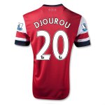 13/14 Arsenal #20 Djourou Home Red Soccer Jersey Shirt