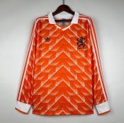 1988 Netherlands Retro Long Sleeve Home Soccer Jersey Shirt