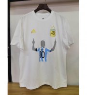 2022 FIFA World Cup Argentina Three Stars White Messi T-Shirt