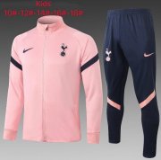 Kids 2020-21 Tottenham Hotspur Pink Training Kits Youth Jacket with Pants