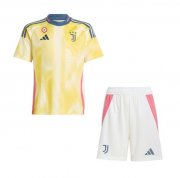 2024-25 Juventus Kids Away Soccer Kits Shirt With Shorts