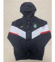 2022-23 Brazil Black Hoodie Windbreaker Jacket