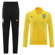 2021-22 Brazil Yellow Training Kits Jacket with Pants