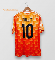 1988 Netherlands Retro Home Soccer Jersey Shirt GULLIT #10