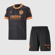 Kids Valencia 2022-23 Away Soccer Kits Shirt With Shorts