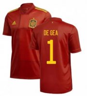 2020 EURO Spain Home Soccer Jersey Shirt DE GEA 1