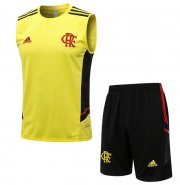 2022-23 Flamengo Yellow Training Vest Kits Shirt with Shorts