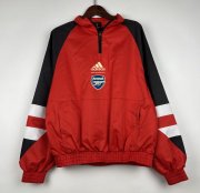 2023-24 Arsenal Red Black Windbreaker Sweatshirt