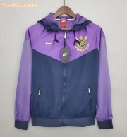 2021-22 Corinthians Purple Navy Windbreaker Hoodie Jacket