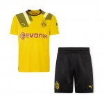 2022-23 Borussia Dortmund Kids Champions Cup Soccer Kits Shirt With Shorts
