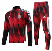 2021-22 Bayern Munich Red Black Training Kits Sweatshirt with pants