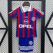 1995-97 Bayern Munich Retro Kids Home Soccer Kit Shirt With Shorts
