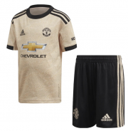 Kids Manchester United 2019-20 Away Soccer Shirt With Shorts