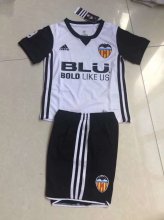 Kids Valencia 2017-18 Home Soccer Shirt With Shorts