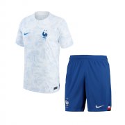 Kids 2022 FIFA World Cup France Away Soccer Kits Shirt with Shorts