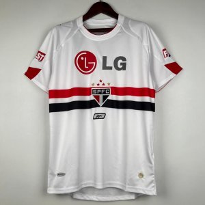 2007-08 Sao Paulo Retro Home Soccer Jersey Shirt