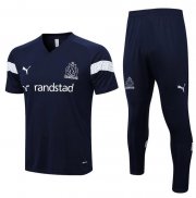 2022-23 Marseille Navy Training Kits Shirt with Pants