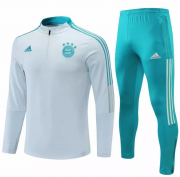 2021-22 Bayern Munich Grey Green Training Kits Sweatshirt with pants