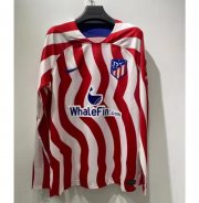 2022-23 Atletico Madrid Long Sleeve Home Soccer Jersey Shirt