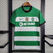 2023-24 Sporting Lisbon Championship Soccer Jersey shirt with Golden Patch
