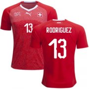 2018 World Cup Switzerland Home Soccer Jersey Shirt Ricardo Rodriguez #13