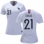 Women 2018 World Cup France Away Soccer Jersey Shirt Lucas Hernandez #21