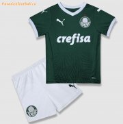 Kids Sociedade Esportiva Palmeiras 2022-23 Home Soccer Kits Shirt With Shorts
