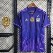 2022 FIFA World Cup Argentina Three Stars Men's Away Soccer Jersey Shirt