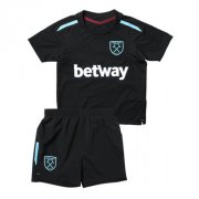 Kids West Ham United 2017-18 Black Away Soccer Shirt With Shorts