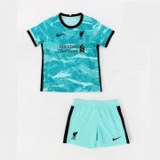 2020-21 Liverpool Away Soccer Kits Shirt With Shorts Kids