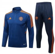 2022-23 Manchester United Cyan Training Kits Sweatshirt with Pants