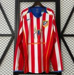 2004-05 Atletico Madrid Retro Long Sleeve Home Soccer Jersey Shirt